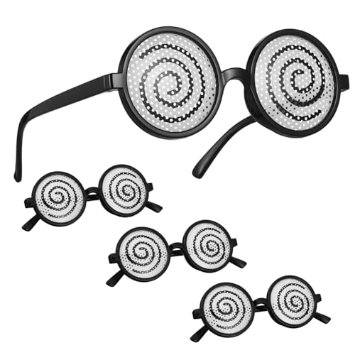 Ipetboom 4Stücke Partybrillen Kreative Spaßbrille für Erwachsene Ausgefallene Foto Requisiten für Partys Kostümpartys Feiern Lustige Brillen für Unvergessliche von Ipetboom