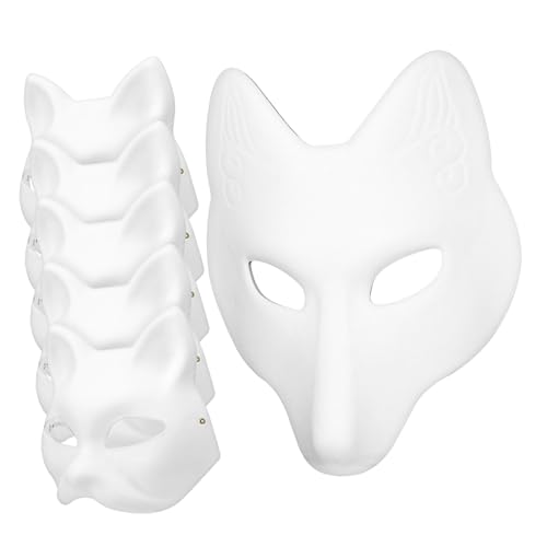 Ipetboom 5 Leichte Fuchsmaske zum Selbermachen Elastisches Band DIY Bemalbare Cosplay Maske für Halloween Karneval Party Ipetboom 5 Leichte Fuchsmaske zum Selbermachen Elastisches Band DIY Bemalbare Cosplay Maske für Halloween Karneval Party von Ipetboom