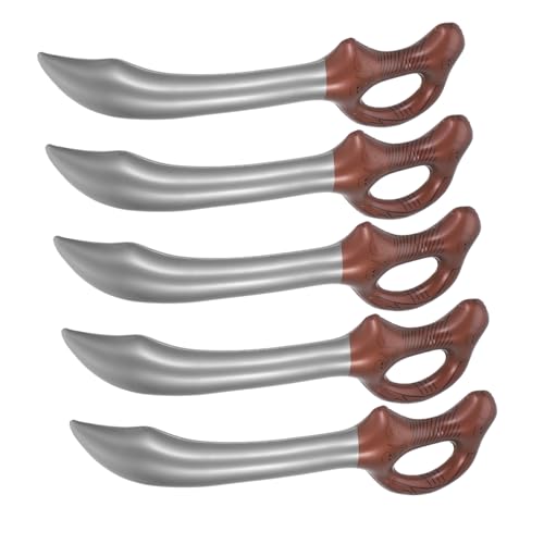 Ipetboom 5 Stück Teiliges Aufblasbares Piratenschwert Lang Realistisches Piraten Cosplay Zubehör für Erwachsene Sichere Ballon Spielzeuge für Piratenpartys und Halloween Auftritte von Ipetboom