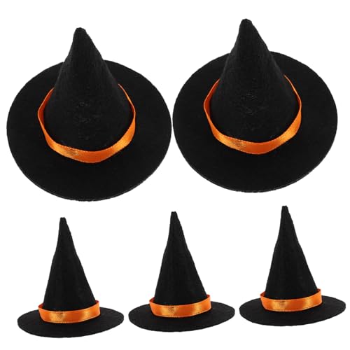 Ipetboom 5 Stück Teiliges Mini Hexenhut Kleine Schwarze Hexenhüte für Puppen und Weinflaschen Halloween Party Dekoration DIY Bastelzubehör Langlebig und Dekorativ Ipetboom 5 Stück Teiliges Mini Hexenhut Kleine Schwarze Hexenhüte für Puppen und Weinflaschen Halloween Party Dekoration DIY Bastelzubehör Langlebig und Dekorativ von Ipetboom