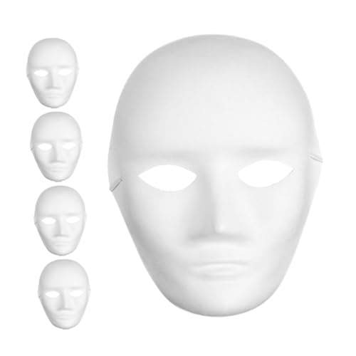 Ipetboom 5 Stück Weiße Diy Masken Unbemalte Papiermasken für Malen und Basteln für Halloween Cosplay und Kreative Partys Ipetboom 5 Stück Weiße Diy Masken Unbemalte Papiermasken für Malen und Basteln für Halloween Cosplay und Kreative Partys von Ipetboom