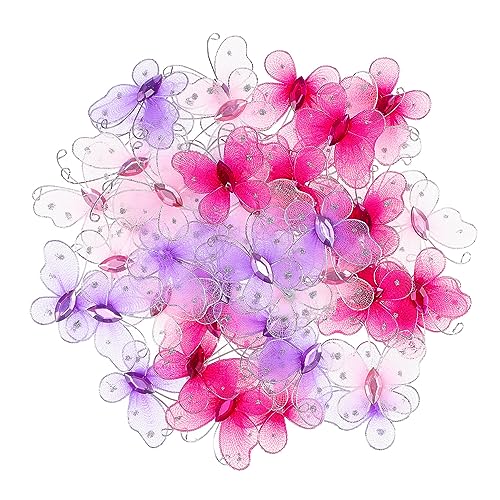 Ipetboom 50 Stück Nylon Schmetterlinge Dekoration Set mit Edelsteinen für DIY Bastelprojekte Bunte Maschen Schmetterlinge für Hochzeiten Partys und Kreative Anlässe Ipetboom 50 Stück Nylon Schmetterlinge Dekoration Set mit Edelsteinen für DIY Bastelprojekte Bunte Maschen Schmetterlinge für Hochzeiten Partys und Kreative Anlässe von Ipetboom