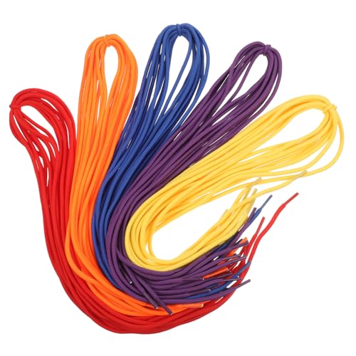 Ipetboom 50 Stück Teiliges Bunte Kinderschuhbänder mit Perlen aus Polyester Lernförderndes Schnürsenkel Übungsseil für Kleinkinder Fördert Feinmotorik und Hand Koordination Beim Schuhbinden von Ipetboom