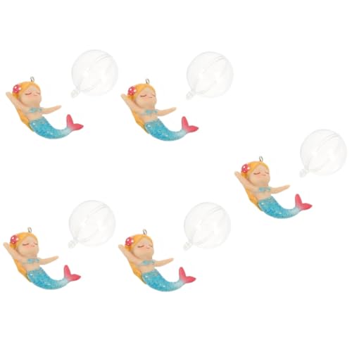 Ipetboom 5st Meerjungfrau-Ornamente Kleinkindspielzeug Meerjungfrau-spielset Badewanne Spielzeug Schwimmende Aquarium-meerjungfrau Puppenzubehör Aquarium-dekor Modelle Betta Fisch Harz Baby von Ipetboom