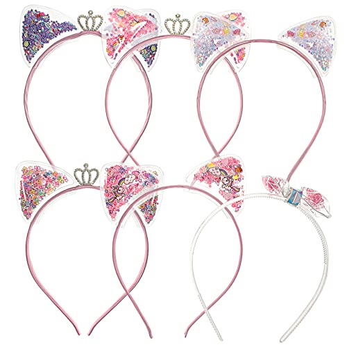 Ipetboom 6 Stück Katzenohren Haarreif Teiliges Glitzerndes Stirnband für Süßes Headdress für Geburtstagsfeiern Cosplay Fotos und Festliche Anlässe Ipetboom 6 Stück Katzenohren Haarreif Teiliges Glitzerndes Stirnband für Süßes Headdress für Geburtstagsfeiern Cosplay Fotos und Festliche Anlässe von Ipetboom