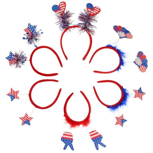 Ipetboom 6 Stück Teiliges Sternförmiges Stirnband für Unabhängigkeitstag Party Leichtes Flexibles Haarband Patriotische Kopfbedeckung für Erwachsene für Kostüm und Karneval Ipetboom 6 Stück Teiliges Sternförmiges Stirnband für Unabhängigkeitstag Party Leichtes Flexibles Haarband Patriotische Kopfbedeckung für Erwachsene für Kostüm und Karneval von Ipetboom