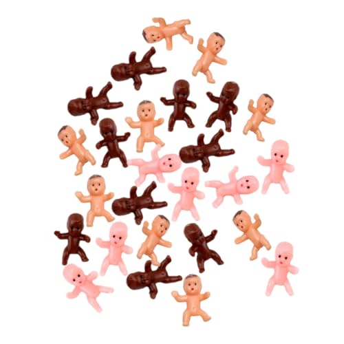 Ipetboom 60 Stück Teiliges Mini Modell aus Kunststoff Kleine Babypuppen Dekoration für Babyparty Kuchen und Tischdeko Farblich Sortiert Hautfarbe Vielseitige Partyaccessoires von Ipetboom