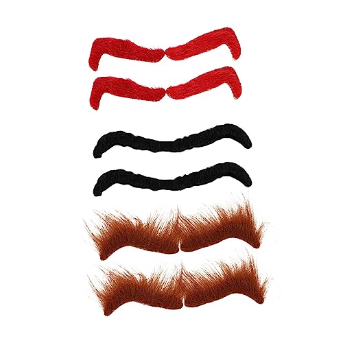 Ipetboom 6Paare Halloween Falsche Augenbrauen Lustige Cosplay Augenbrauen Für Halloween Party Maskerade Bühnenauftritte Kostümaccessoires Wiederverwendbar von Ipetboom