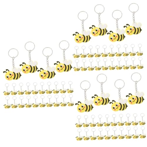 Ipetboom 72 Stck. Süßer Cartoon Bienen Schlüsselanhänger Teilig Anhänger für Taschen Geldbörsen Autos als Kreative Deko oder für Familie und Freunde von Ipetboom