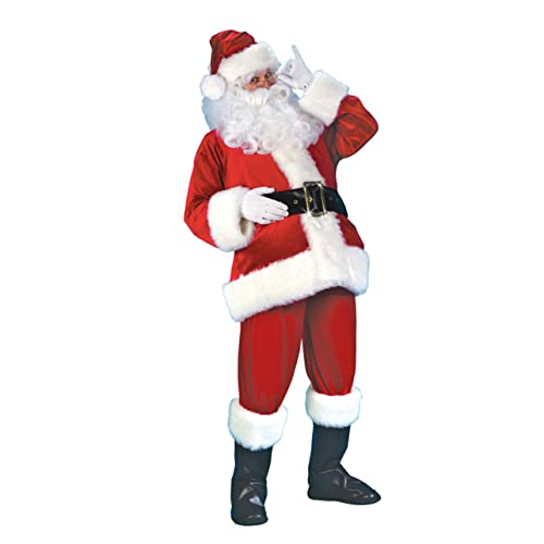 Ipetboom 7Stücke Teiliges Santa Claus Kostüm für Weihnachten Kreative Weihnachtskleidung Xl Hut Oberteil Hose Gürtel Stiefelüberzieher für Festliche Aktivitäten Ipetboom 7Stücke Teiliges Santa Claus Kostüm für Weihnachten Kreative Weihnachtskleidung Xl Hut Oberteil Hose Gürtel Stiefelüberzieher für Festliche Aktivitäten von Ipetboom