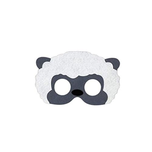 Ipetboom 8 Stück Teiliges Halbgesicht Tiermasken aus Filz Cartoon Bauernhof Motiv für Halloween Kostüm Party Cosplay Zubehör für Mädchen Jungen von Ipetboom