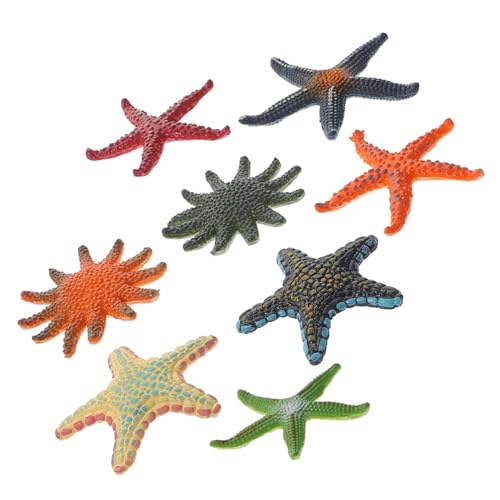 Ipetboom 8 Stück Teiliges Meeresstern Figuren aus Langlebigem TPR Dekorative Ornamente für Leicht Tragbar als Aquarium und Wohnaccessoire von Ipetboom