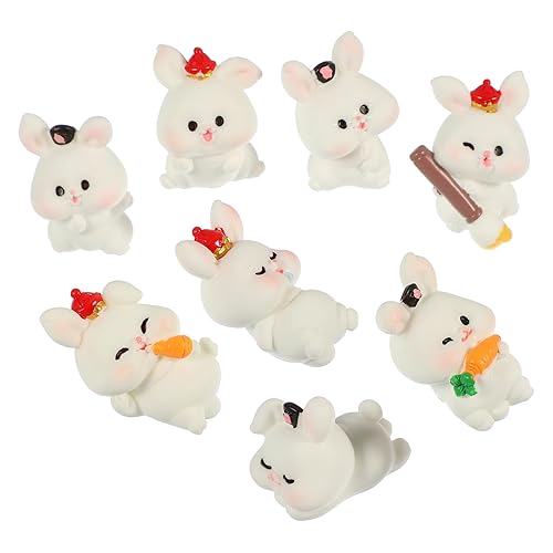 Ipetboom 8 Stück Teiliges Miniatur Hasen Figuren aus Resin Niedliche Kleine Tierstatuen für Mikro Landschaften Auto und Gartendeko Kompakte Süße Bunny Ornamente für Regal und Balkon Ipetboom 8 Stück Teiliges Miniatur Hasen Figuren aus Resin Niedliche Kleine Tierstatuen für Mikro Landschaften Auto und Gartendeko Kompakte Süße Bunny Ornamente für Regal und Balkon von Ipetboom