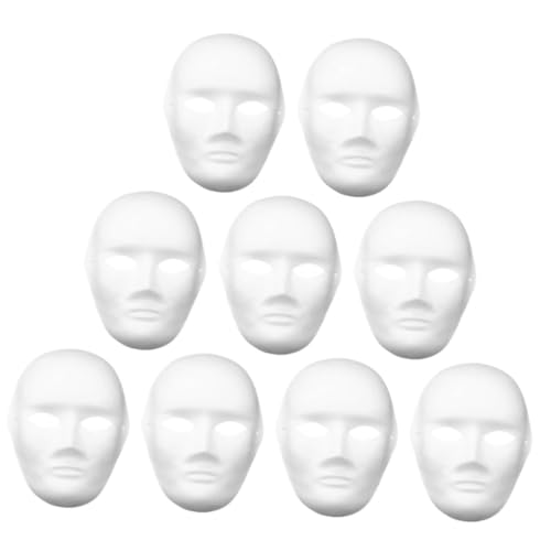 Ipetboom 9 Stck Teiliges DIY Vollgesichtsmaske für Jungen Blanko Papiermaske Malen Kreative Gesichtsbemalung für Bastelidee für Partys und Aktivitäten von Ipetboom