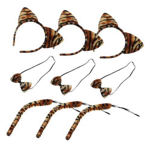 Ipetboom 9 Stück Teiliges Tiger cosplay kostüm Verstellbarem Haarreif Fliege und Tierisches Party accessoire für Fasching Halloween und Kostümpartys Ipetboom 9 Stück Teiliges Tiger cosplay kostüm Verstellbarem Haarreif Fliege und Tierisches Party accessoire für Fasching Halloween und Kostümpartys von Ipetboom