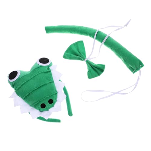 Ipetboom Alligator Stirnband Set mit und Fliege Weiches Plüsch Tierkostüm Zubehör für Festival Karneval und Cosplay Bequemes Haar Accessoire für Erwachsene von Ipetboom