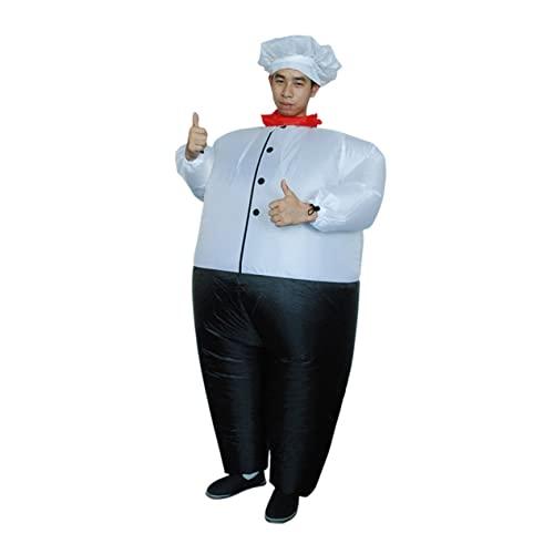 Ipetboom Aufblasbares Fat Chef Kostüm Halloween Erwachsene Lustiges Koch Cosplay Bodysuit Leichtes Polyester Batteriebetriebener Atmungsaktiv für Party und Karneval Ipetboom Aufblasbares Fat Chef Kostüm Halloween Erwachsene Lustiges Koch Cosplay Bodysuit Leichtes Polyester Batteriebetriebener Atmungsaktiv für Party und Karneval von Ipetboom