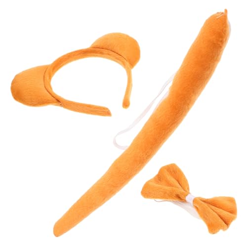 Ipetboom Bärenohren Stirnband mit und Fliege Tierkostüm Accessoires für Erwachsene Bequemer Dekorativer Bär Kopfschmuck für Halloween Karneval Party und Cosplay von Ipetboom