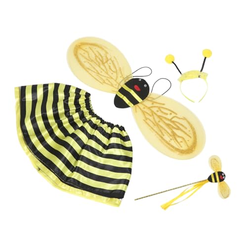 Ipetboom Bienenkostüm mit Kopfband Kleid Flügeln und Zauberstab Leichtes Atmungsaktives Bühnenkostüm für Mädchen für Festliche Auftritte und Schulveranstaltungen Ipetboom Bienenkostüm mit Kopfband Kleid Flügeln und Zauberstab Leichtes Atmungsaktives Bühnenkostüm für Mädchen für Festliche Auftritte und Schulveranstaltungen von Ipetboom