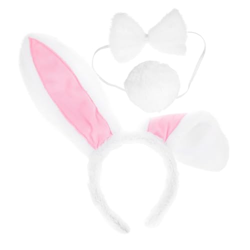 Ipetboom Bunny Kostüm Zubehör Set mit Hasenohren Haarreif Fliege und für Ostern Karneval und Cosplay Kinderfreundlich Farbenfrohes Design für Partys von Ipetboom