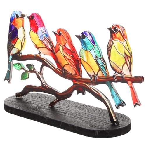 Ipetboom Bunte Acrylvogel Dekoration mit Holzsockel Teiliges Lebensechte Vogel Skulpturen für Wohnzimmer Schlafzimmer Büro Langlebige Tisch und Wohnaccessoires Ipetboom Bunte Acrylvogel Dekoration mit Holzsockel Teiliges Lebensechte Vogel Skulpturen für Wohnzimmer Schlafzimmer Büro Langlebige Tisch und Wohnaccessoires von Ipetboom