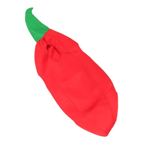 Ipetboom Chili-pfeffer-kostüm Kind Pfeffer-cosplay-kostüm Pfefferkostüm Chili-pfeffer-kleidung Chili-kostüm Cosplay-kleidung Cosplay-dekorationen Cosplay-party-kostüm Rot Stoff von Ipetboom