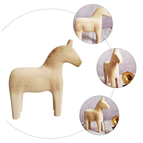Ipetboom DIY Holzpferd Ornament zum Bemalen und Dekorieren Kreatives Glattes Kleines Holzpferd Bastelset für Tier Deko Familien und Kinderhandwerk von Ipetboom