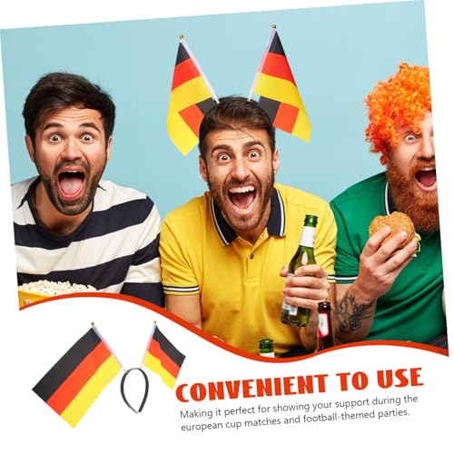 Ipetboom Deutschland Haarreif mit Deutschlandflagge Elastisches Fan haarband Komfortabel und Langlebig Geeignet für Party Fanartikel für Kopfgrößen von Ipetboom