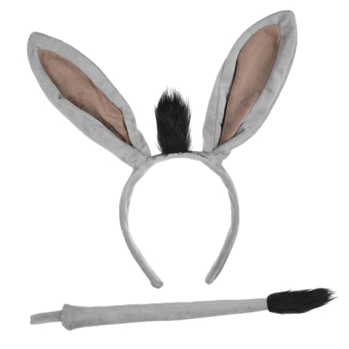 Ipetboom Donkey Kostüm mit Plüschohren und Gestrickt Komfortabel für Karneval Halloween Cosplay und Themenpartys Realistisch und Modisch von Ipetboom