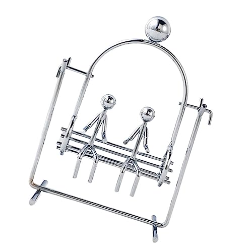 Ipetboom Eisenkunst Balance Schaukel Figurine Kreatives Physikalisches Schwingspiel Dekoratives Desktop Gleichgewichtsspiel für Freunde und Bürodeko von Ipetboom