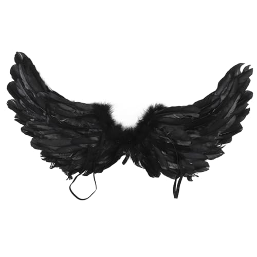 Ipetboom Engelsflügel Kostümzubehör für Damen Leicht und Dekorativ für Halloween Cosplay Partys und Fotografie Teufelsflügel Prop Schwarz Ipetboom Engelsflügel Kostümzubehör für Damen Leicht und Dekorativ für Halloween Cosplay Partys und Fotografie Teufelsflügel Prop Schwarz von Ipetboom