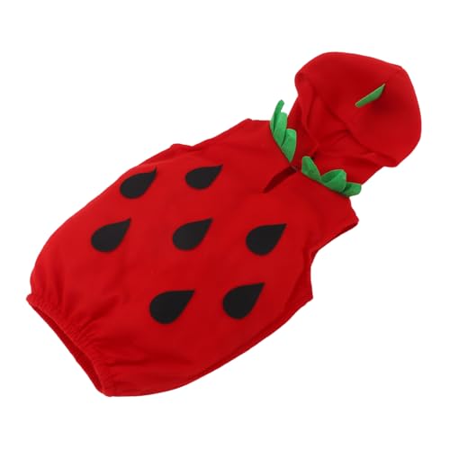 Ipetboom Erdbeerkostüm Für Kleinkinder – Halloween Erdbeerkostüm Für Mädchen Süßes Frucht Outfit Mit Kleid Hut Für Halloween Cosplay Kleid 3–5 Jahre Alt Rot von Ipetboom