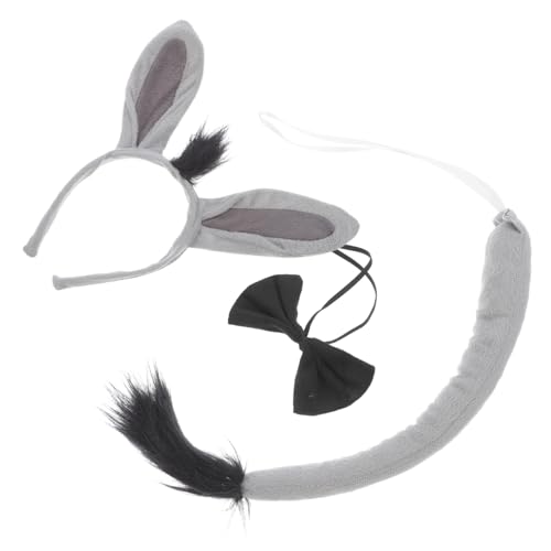Ipetboom Esel Kostüm Zubehör Set mit Stirnband Ohren und Fliege Weiches Sicheres Material Flexible für Party Verkleidung und Cosplay Einfach Anzulegen Auffälliges Design Ipetboom Esel Kostüm Zubehör Set mit Stirnband Ohren und Fliege Weiches Sicheres Material Flexible für Party Verkleidung und Cosplay Einfach Anzulegen Auffälliges Design von Ipetboom