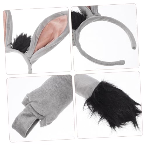 Ipetboom Esel Ohren Haarreif Weiches Kostüm Zubehör Karneval Halloween Party Tierkopfschmuck für Mädchen und Kleinkinder Ipetboom Esel Ohren Haarreif Weiches Kostüm Zubehör Karneval Halloween Party Tierkopfschmuck für Mädchen und Kleinkinder von Ipetboom