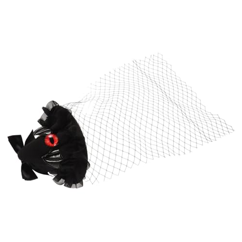Ipetboom Fascinator Haarclip Hexenhut mit Mesh-garn Leichter Punk Haarschmuck für Damen Cosplay Gothic Lolita Stirnband Halloween Teeparty Haarnadel Verstellbar und Passend von Ipetboom