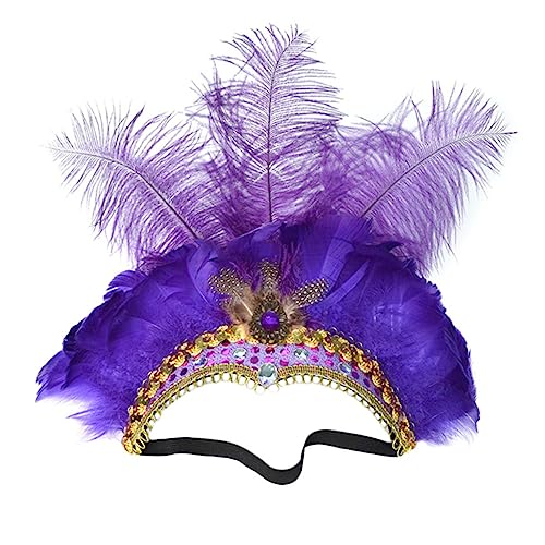 Ipetboom Federschmuck Stirnband Damen Karneval Kopfbedeckung Indianerfeder Party Haarband Einheitsgröße für Maskerade Halloween Fasching Ipetboom Federschmuck Stirnband Damen Karneval Kopfbedeckung Indianerfeder Party Haarband Einheitsgröße für Maskerade Halloween Fasching von Ipetboom