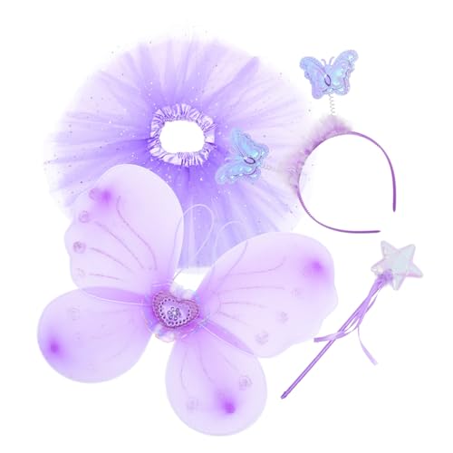 Ipetboom Feen Kostümset für Mädchen mit Schmetterlingsflügeln Tüllrock Zauberstab und Haarreif Cosplay Outfit für Geburtstagsfeiern Karneval und Halloween Ipetboom Feen Kostümset für Mädchen mit Schmetterlingsflügeln Tüllrock Zauberstab und Haarreif Cosplay Outfit für Geburtstagsfeiern Karneval und Halloween von Ipetboom
