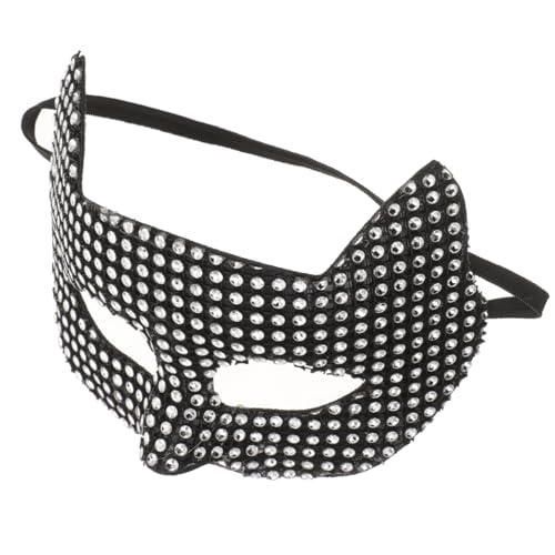 Ipetboom Frauen Halloween Katzenmaske Dekorative Cosplay Maske für Karneval Fasching Partys Bequeme Anpassbare Gesichtsmaske mit Funkelnden Details für Damen Ipetboom Frauen Halloween Katzenmaske Dekorative Cosplay Maske für Karneval Fasching Partys Bequeme Anpassbare Gesichtsmaske mit Funkelnden Details für Damen von Ipetboom