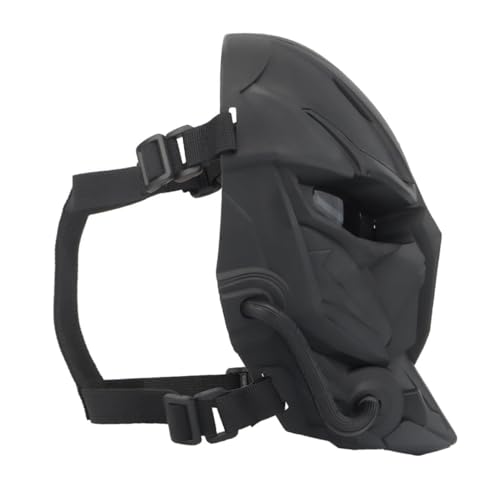 Ipetboom Full Face Science Fiction Maske Verstellbare Outdoor Schutzmaske Futuristische Game Gesichtsmaske für Herren Fasching und Cosplay von Ipetboom