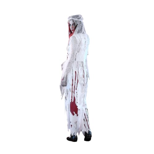Ipetboom Geisterbrautkleidung Halloween -kostüm Halloween-braut Weiß Ipetboom Geisterbrautkleidung Halloween -kostüm Halloween-braut Weiß von Ipetboom