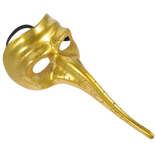 Ipetboom Goldene Halloween Maske mit Langem Nasenprofil Leichte Masquerade Party Maske für Damen und Herren Einzigartiges Kostüm Accessoire für Karneval Cosplay und Festliche Anlässe Ipetboom Goldene Halloween Maske mit Langem Nasenprofil Leichte Masquerade Party Maske für Damen und Herren Einzigartiges Kostüm Accessoire für Karneval Cosplay und Festliche Anlässe von Ipetboom