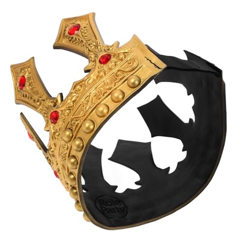Ipetboom Goldene Verstellbare Königskrone für Erwachsene und Jungen Mittelalterliches Cosplay Kostümzubehör Leichte Prunkvolle Prinzenkrone für Geburtstage Theater und Halloween Ipetboom Goldene Verstellbare Königskrone für Erwachsene und Jungen Mittelalterliches Cosplay Kostümzubehör Leichte Prunkvolle Prinzenkrone für Geburtstage Theater und Halloween von Ipetboom