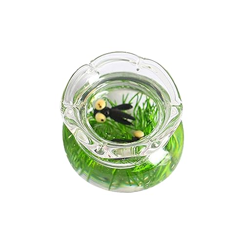 Ipetboom Goldfischglas Aus Glas Miniatur-Ornament Miniaturmöbel Zubehör Aquarium Mikrolandschaftsornament Mini-gartendekoration Puppenmöbel Dekoration Möbelsalbe Kind Armaturenbrett von Ipetboom
