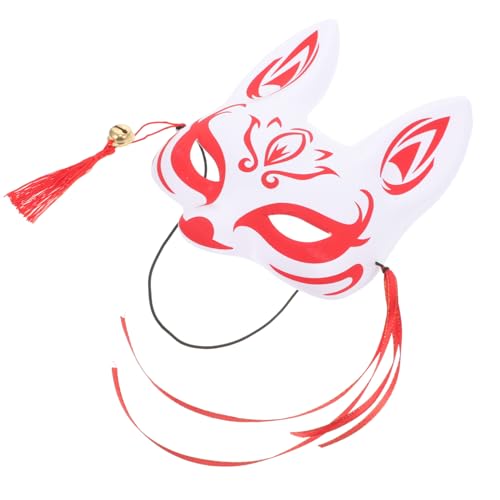 Ipetboom Halbe Gesichtsfuchsmaske im Japanischen Fuchsmaske für Cosplay Kostümparty Halloween Vielseitiges Accessoire für Kreative Ipetboom Halbe Gesichtsfuchsmaske im Japanischen Fuchsmaske für Cosplay Kostümparty Halloween Vielseitiges Accessoire für Kreative von Ipetboom