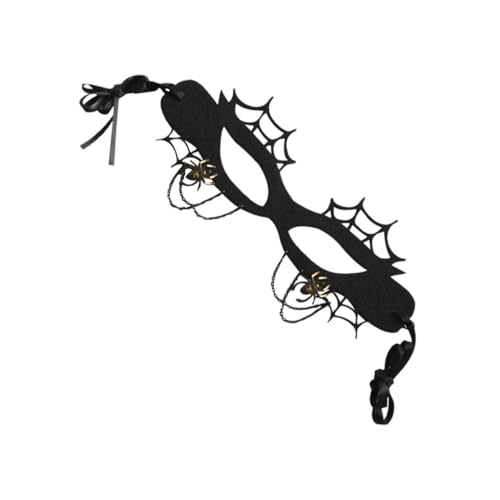 Ipetboom Halbgesichts-spinnen-netz-maske aus Filz Dekorative Cosplay-party-maske für Maskenball Leicht und Wiederverwendbar Geeignet für Festivals Kostümfeste und Gala-auftritte von Ipetboom