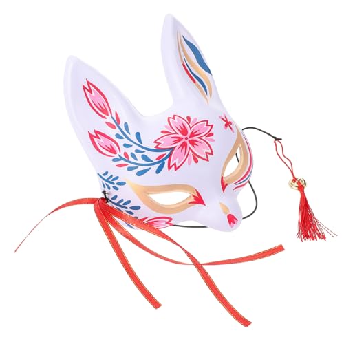 Ipetboom Halbmaske Fuchs Japanischem Stil Cosplay Maske für Festivals und Partys Tiermaske für Fotos und Kostüm Events Vielseitige Dekoration Leicht und Einfach Tragbar von Ipetboom