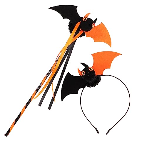Ipetboom Halloween Bat Headband Set mit Zauberstab Teiliges Kostümzubehör für Mädchen und Frauen für Halloween Feiern Cosplay und Bühnenaufführungen Ipetboom Halloween Bat Headband Set mit Zauberstab Teiliges Kostümzubehör für Mädchen und Frauen für Halloween Feiern Cosplay und Bühnenaufführungen von Ipetboom