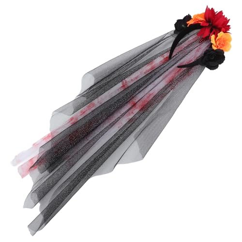 Ipetboom Halloween Blumenkopfband mit Langem Schleier Einzigartiges Kostüm Accessoire für Damen für Halloween Partys und Cosplay Ereignisse Ipetboom Halloween Blumenkopfband mit Langem Schleier Einzigartiges Kostüm Accessoire für Damen für Halloween Partys und Cosplay Ereignisse von Ipetboom