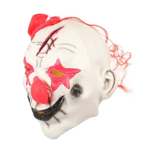 Ipetboom Halloween Clown Maske mit Haar Leicht und Hautfreundlich Unisex Verkleidung für Halloween Party und Cosplay eine Passend für Erwachsene und Jugendliche von Ipetboom