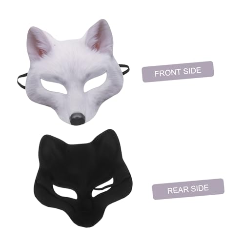 Ipetboom Halloween Fuchs Halbgesichtsmaske aus Langlebigem für Karneval Party Dekoration und Cosplay Detaillierte Tiermaske für Erwachsene und Wiederverwendbar Stilvolles Design für von Ipetboom